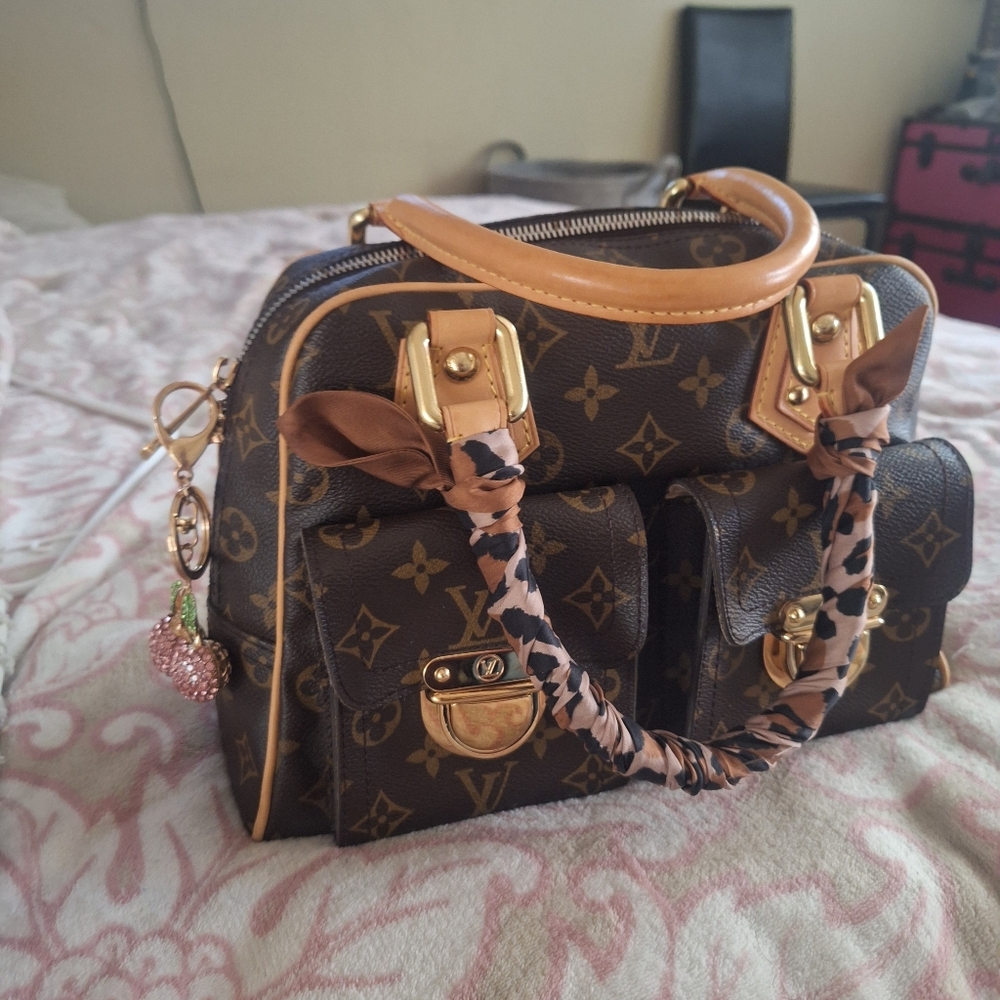 Louis Vuitton Brown and Tan Monogram Satchel